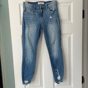 KanCan Light Blue Distressed Ankle Jeans 1